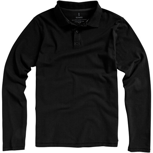 Oakville Langarm Poloshirt Für Herren , schwarz, Piqué Strick 100% BCI Baumwolle, 200 g/m2, M, , Bild 25