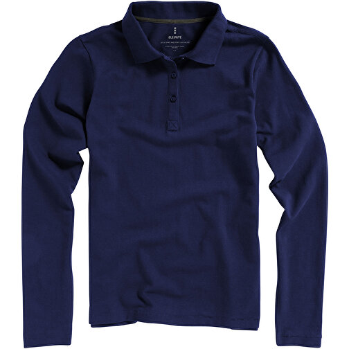 Oakville Langarm Poloshirt Für Damen , navy, Piqué Strick 100% BCI Baumwolle, 200 g/m2, M, , Bild 5