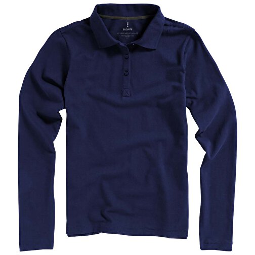 Oakville Langarm Poloshirt Für Damen , navy, Piqué Strick 100% BCI Baumwolle, 200 g/m2, XL, , Bild 14