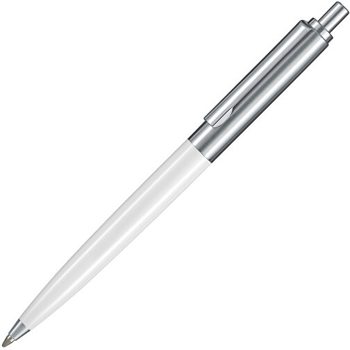 Kugelschreiber KNIGHT , Ritter-Pen, weiß, ABS + Metall, 13,40cm (Länge), Bild 2