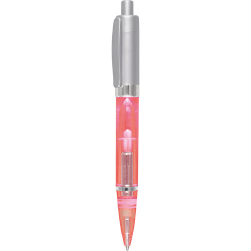 Kugelschreiber LUXOGRAPH LIGHT , rot, silber, Kunststoff, 14,00cm (Höhe), Bild 1