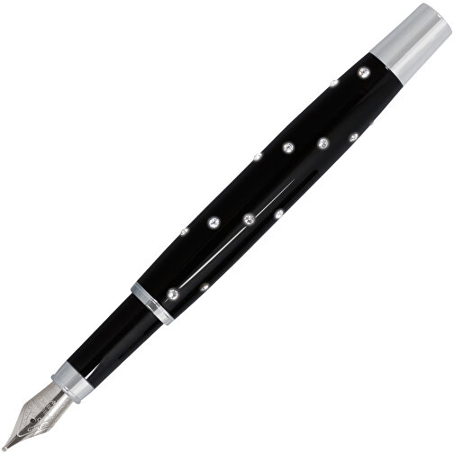 Füller ST. PETERSBURG , schwarz, silber, Messing, 19,20cm x 3,30cm x 8,30cm (Länge x Höhe x Breite), Bild 2