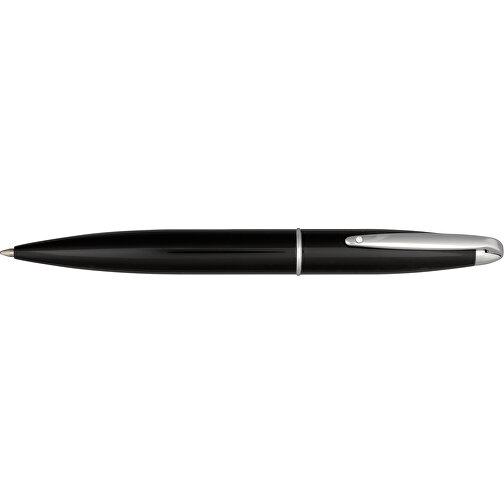 Kugelschreiber ROCK , schwarz, silber, Messing, 18,50cm x 3,30cm x 7,80cm (Länge x Höhe x Breite), Bild 3