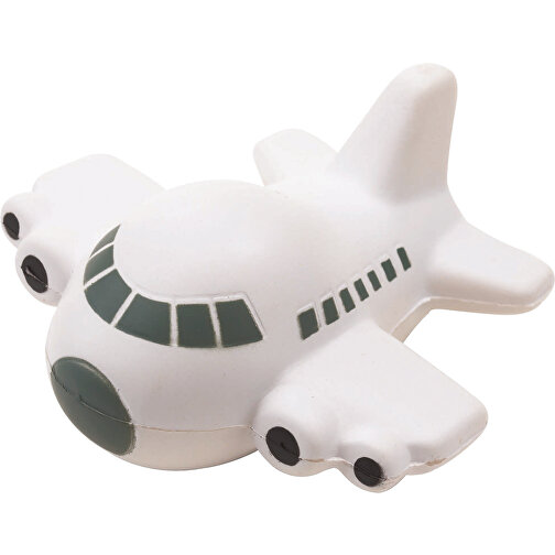Anti-Stress-Flugzeug TAKE OFF , grau, weiss, PU, 8,50cm x 4,00cm x 9,00cm (Länge x Höhe x Breite), Bild 1