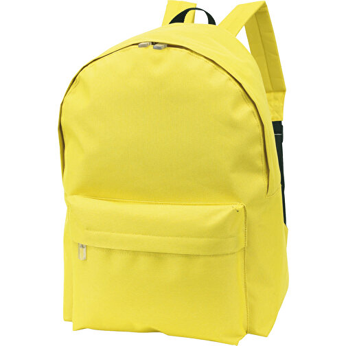 Rucksack TOP , gelb, 600D Polyester, 40,00cm x 14,00cm x 28,00cm (Länge x Höhe x Breite), Bild 1