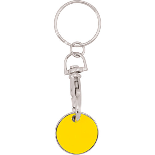 Schlüsselanhänger EK-Chip Euromarket , gelb, Metall, 6,00cm (Breite), Bild 1