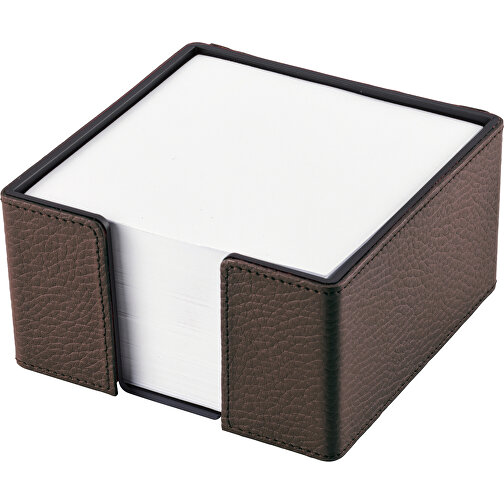 Notizzettelbox , braun, Donato Rindleder, 10,50cm x 6,00cm x 10,50cm (Länge x Höhe x Breite), Bild 1