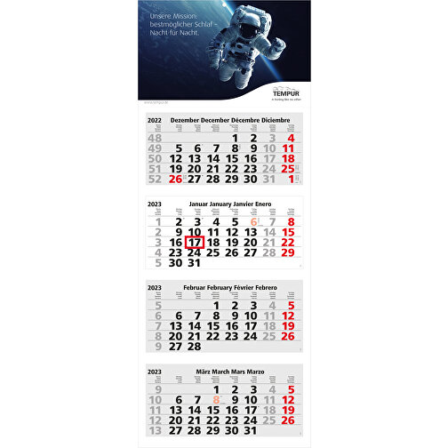 4-Monats-Kalender Forum Light 4 Bestseller , hellgrau, rot, Papier, 85,50cm x 33,00cm (Länge x Breite), Bild 1