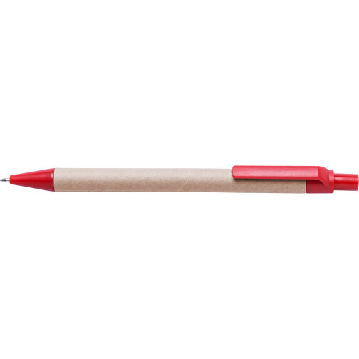 Kugelschreiber Tori , rot, Reclycling Pappe, 13,70cm (Breite), Bild 3