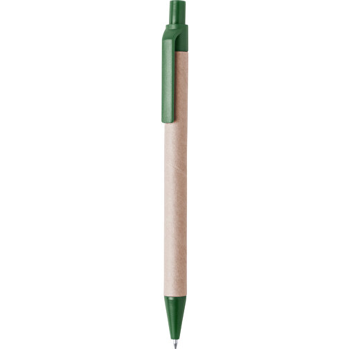 Kugelschreiber Tori , grün, Reclycling Pappe, 13,70cm (Breite), Bild 1