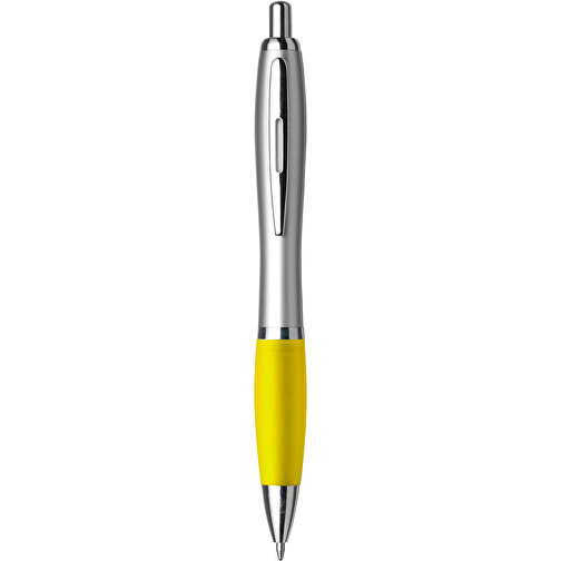 Kugelschreiber Aus Kunststoff Cardiff , gelb, ABS, Plastik, AS, Stahl, 14,00cm (Höhe), Bild 1