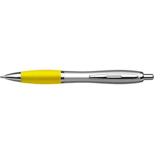 Kugelschreiber Aus Kunststoff Cardiff , gelb, ABS, Plastik, AS, Stahl, 14,00cm (Höhe), Bild 3