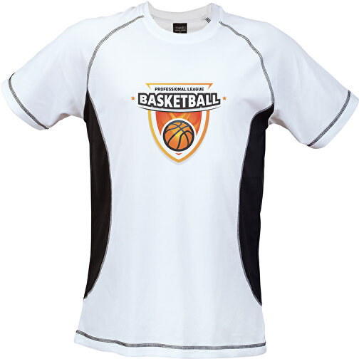 Erwachsene T-Shirt Tecnic Combi , schwarz, 100% Polyester 135 g/ m2, S, , Bild 1