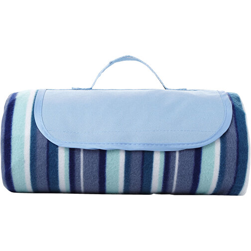 Riviera Picknickdecke , weiß / blau, Polyester Fleece, 33,00cm x 7,00cm x 18,00cm (Länge x Höhe x Breite), Bild 3