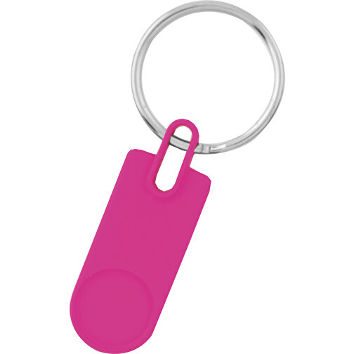 Schlüsselanhänger Harper , fuchsie, Metall, 2,00cm x 0,50cm x 5,50cm (Länge x Höhe x Breite), Bild 1