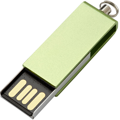 USB-Stick REVERSE 4GB , Promo Effects MB , grün MB , 4 GB , Kunststoff/Metall MB , 3 - 10 MB/s MB , 3,20cm x 0,60cm x 1,20cm (Länge x Höhe x Breite), Bild 2