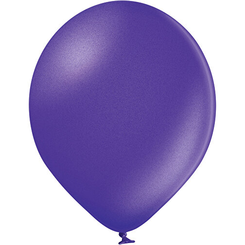 Metallicluftballon Ohne Druck , violett, Naturkautschuk, , Bild 1