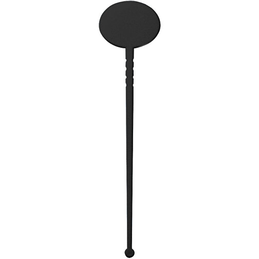 Cocktail-Rührstab 'Oval' , schwarz, Kunststoff, 18,70cm x 0,20cm x 4,40cm (Länge x Höhe x Breite), Bild 1