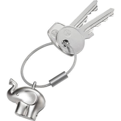 TROIKA Schlüsselanhänger Little Elephant , Troika, silberfarben, Metallguss, 3,20cm x 2,90cm x 1,70cm (Länge x Höhe x Breite), Bild 2