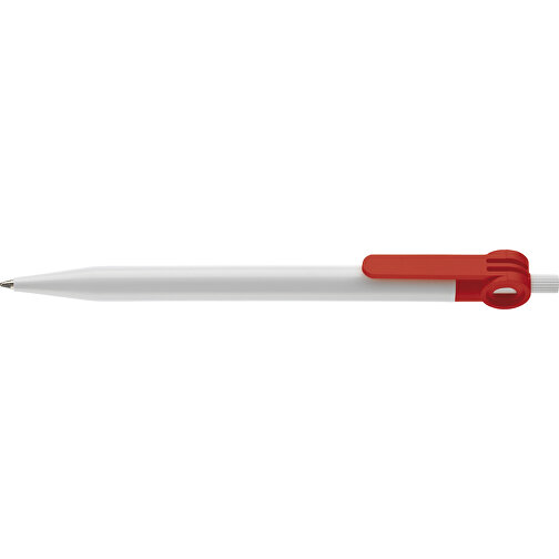 Kugelschreiber Futurepoint Hardcolour , weiss / rot, ABS, 14,50cm (Länge), Bild 3