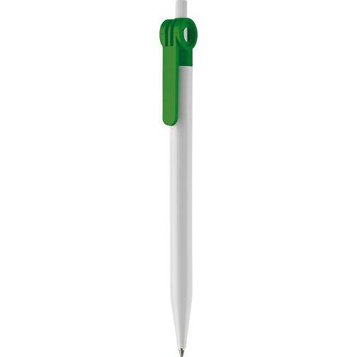 Kugelschreiber Futurepoint Hardcolour , weiss / grün, ABS, 14,50cm (Länge), Bild 1