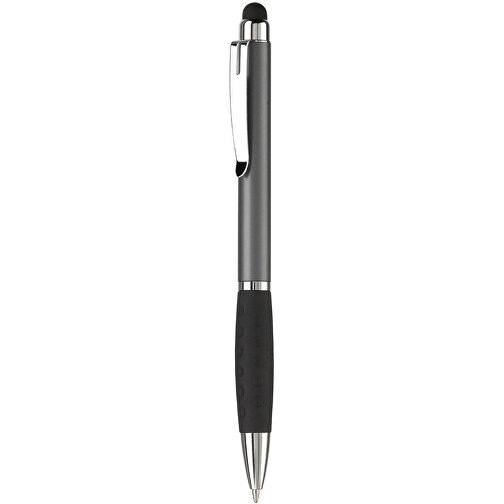 Kugelschreiber Mercurius Mit Touch , dunkelgrau, ABS & Metall, 13,70cm (Länge), Bild 1