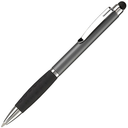 Kugelschreiber Mercurius Mit Touch , dunkelgrau, ABS & Metall, 13,70cm (Länge), Bild 2
