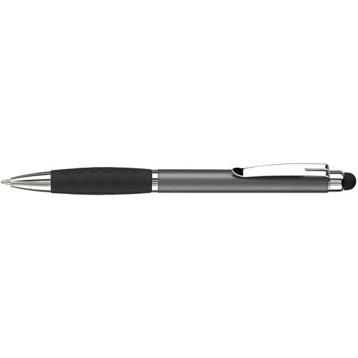 Kugelschreiber Mercurius Mit Touch , dunkelgrau, ABS & Metall, 13,70cm (Länge), Bild 3