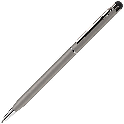 Kugelschreiber Mit Touch , silber, Aluminium, 13,60cm (Länge), Bild 2