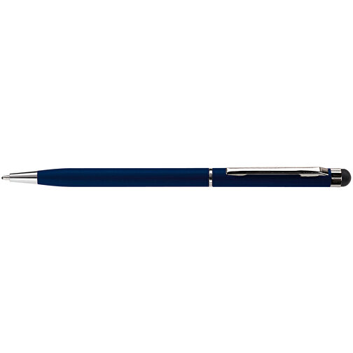 Kugelschreiber Mit Touch , dunkelblau, Aluminium, 13,60cm (Länge), Bild 3