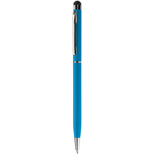 Kugelschreiber Mit Touch , blau, Aluminium, 13,60cm (Länge), Bild 1