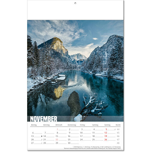 Calendario 'Bergwelten' en formato 24 x 37,5 cm, con páginas plegadas, Imagen 12