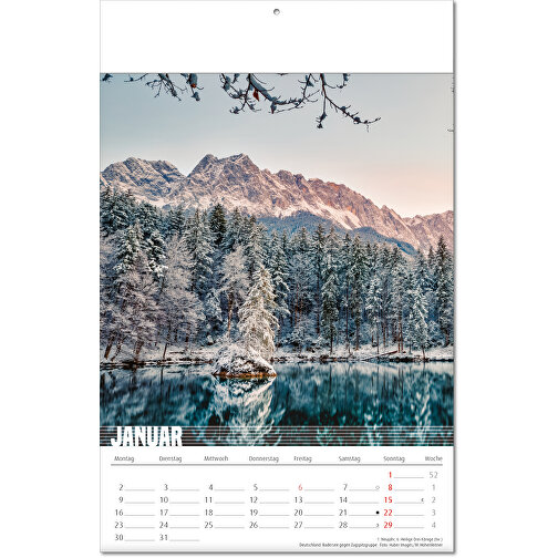 Kalender 'Bergwelten' i formatet 24 x 37,5 cm, med foldede sider, Billede 2