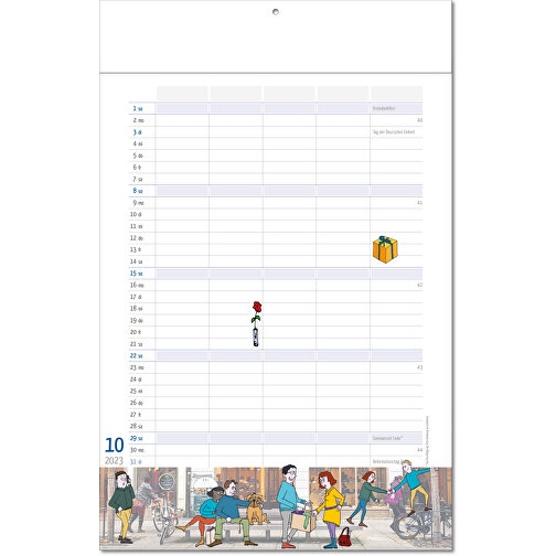 Kalender 'Family Planner' i format 24 x 37,5 cm, med foldede sider, Billede 11