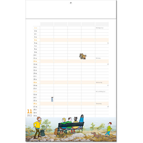 Kalender 'Family Planner' i format 24 x 37,5 cm, med foldede sider, Billede 12