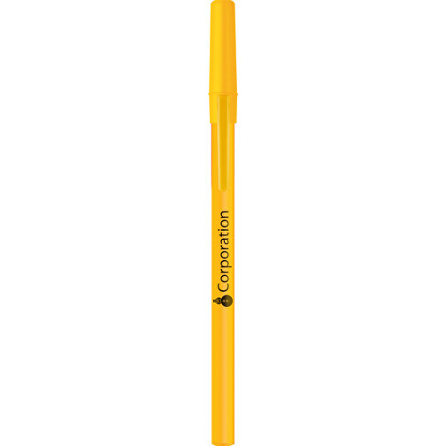 BIC® Round Stic® Kugelschreiber , BiC, gelb, Kunststoff, 1,20cm x 15,00cm (Länge x Breite), Bild 6