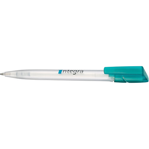 Kugelschreiber TWISTER FROZEN , Ritter-Pen, türkis/weiß, ABS-Kunststoff, 14,50cm (Länge), Bild 3