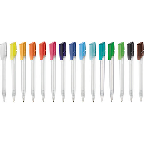 Kugelschreiber TWISTER FROZEN , Ritter-Pen, türkis/weiß, ABS-Kunststoff, 14,50cm (Länge), Bild 4