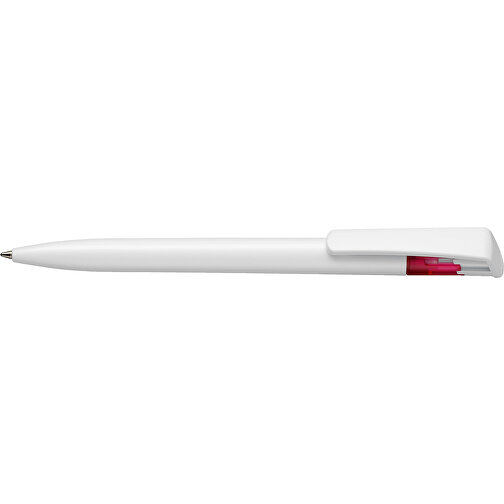 Kugelschreiber All-Star SF , Ritter-Pen, kirsch-rot/weiß, ABS-Kunststoff, 14,70cm (Länge), Bild 3