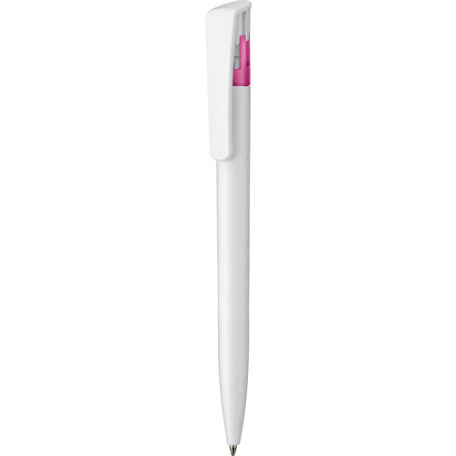 Kugelschreiber All-Star SF , Ritter-Pen, magenta/weiss, ABS-Kunststoff, 14,70cm (Länge), Bild 1