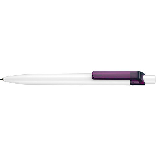Kugelschreiber Insider ST , Ritter-Pen, pflaumen-lila/weiß, ABS-Kunststoff, 14,20cm (Länge), Bild 3