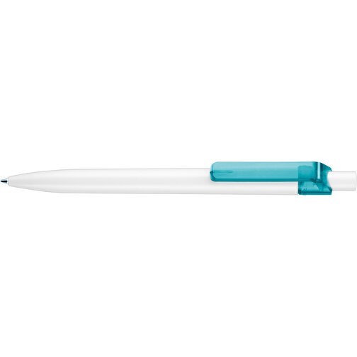 Kugelschreiber Insider ST , Ritter-Pen, türkis/weiß, ABS-Kunststoff, 14,20cm (Länge), Bild 3