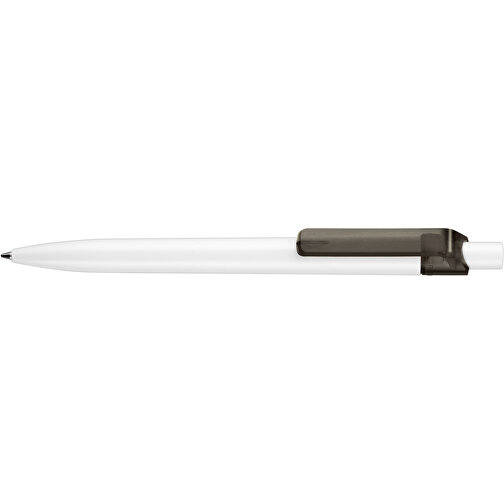 Kugelschreiber Insider ST , Ritter-Pen, rauch-grau/weiss, ABS-Kunststoff, 14,20cm (Länge), Bild 3