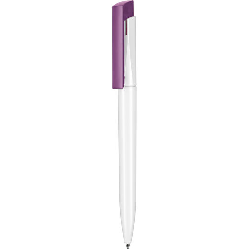 Kugelschreiber FRESH , Ritter-Pen, violett/weiss, ABS-Kunststoff, 14,50cm (Länge), Bild 1