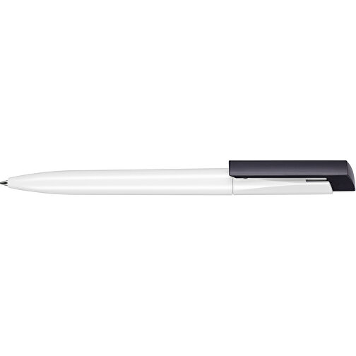 Kugelschreiber FRESH , Ritter-Pen, weiß/schwarz, ABS-Kunststoff, 14,50cm (Länge), Bild 3