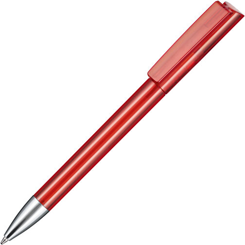 Kugelschreiber GLORY TRANSPARENT , Ritter-Pen, feuer-rot, ABS-Kunststoff, Messing, 14,20cm (Länge), Bild 2