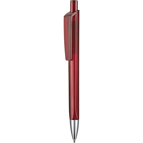 Kugelschreiber TRI-STAR TRANSPARENT , Ritter-Pen, rubin-rot, ABS-Kunststoff, 14,00cm (Länge), Bild 1