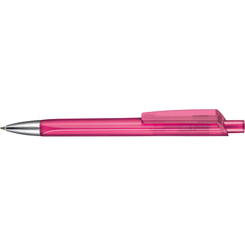 Kugelschreiber TRI-STAR TRANSPARENT , Ritter-Pen, magenta, ABS-Kunststoff, 14,00cm (Länge), Bild 3