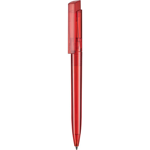 Kugelschreiber FRESH TRANSPARENT , Ritter-Pen, feuer-rot, ABS-Kunststoff, 14,50cm (Länge), Bild 1