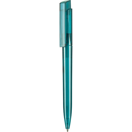 Kugelschreiber FRESH TRANSPARENT , Ritter-Pen, smaragd-grün, ABS-Kunststoff, 14,50cm (Länge), Bild 1